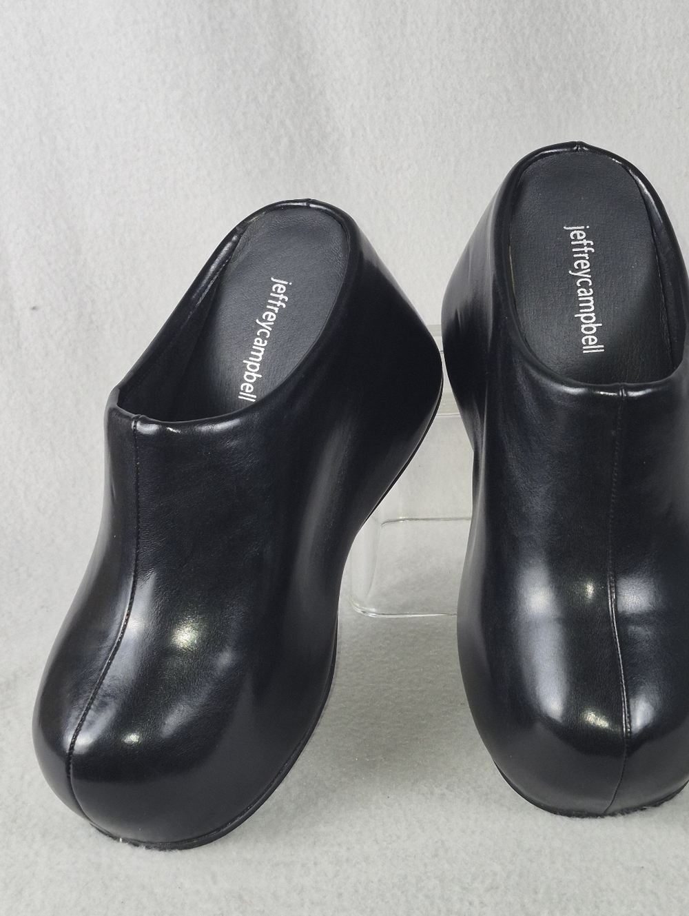 Jeffrey Campbell Women’s Cloggin Platform Wedge Clogs – Black – Size 6.5 - Picture 4 of 10